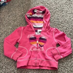 Old Navy Pink Girls Hoodie with Heart Design